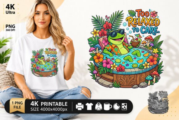 Download Too Relaxed Tropical Frog T-Shirt - Shirt Collection