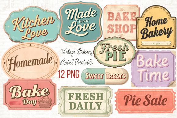 Download Vintage Bakery Label Printable - Label Collection