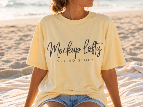 Download Comfort Colors 1717 Butter Shirt Mockup - Shirt Collection