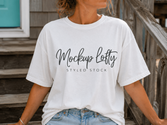 Download Comfort Colors 1717 White T-shirt Mockup - Shirt Collection